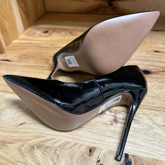 ASOS DESIGN Paphos pointed high heeled stiletto pumps in black patent NWT - Picture 10 of 11